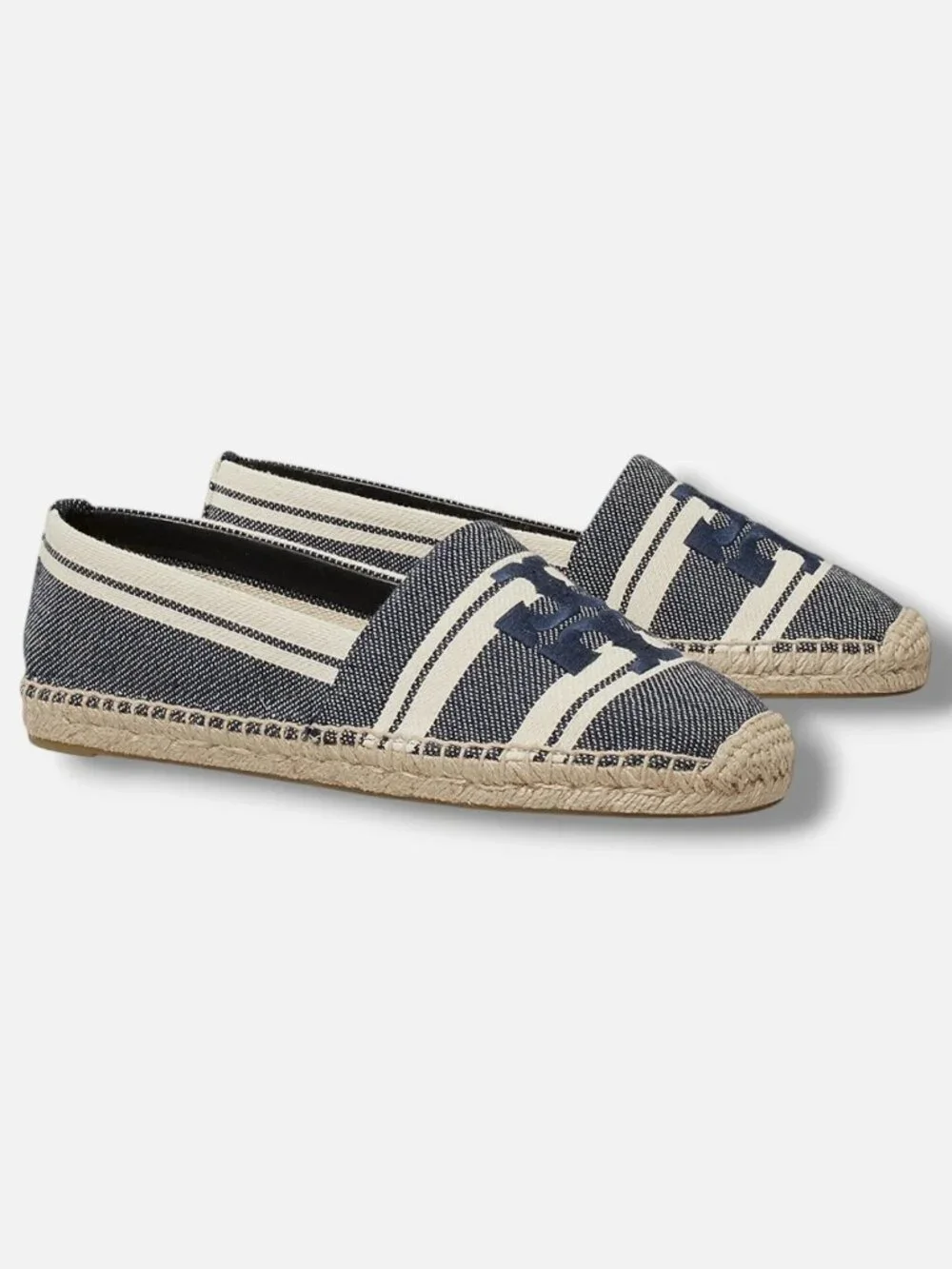 TORY BURCH Espadrilles - Blue stripe NEW